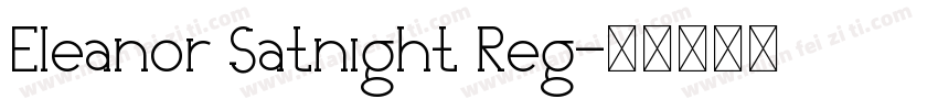 Eleanor Satnight Reg字体转换
